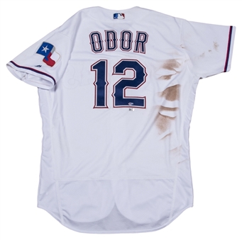 2016 Rougned Odor Game Used Texas Rangers Home Jersey Used on 4/26/16 - Used For Home Run! (MEARS A10 & MLB Authenticated)